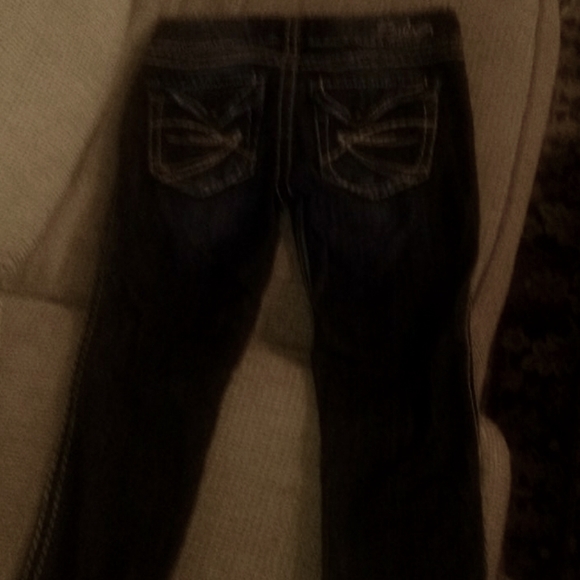 Like NEW SILVER JEAN CAPRI. - Picture 1 of 4